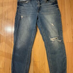 Studio Dark Blue Distressed Skinny Jeans